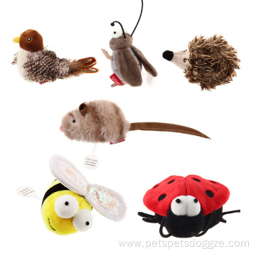 Wholesale simulation sounding plush mouse bird cat toy